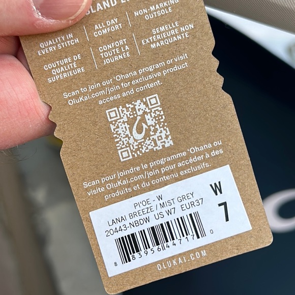 Summer Sale🌺Olukai Flip Flops Lanai Breeze Mist Grey Blue New wTags Size 7 New - Picture 6 of 6